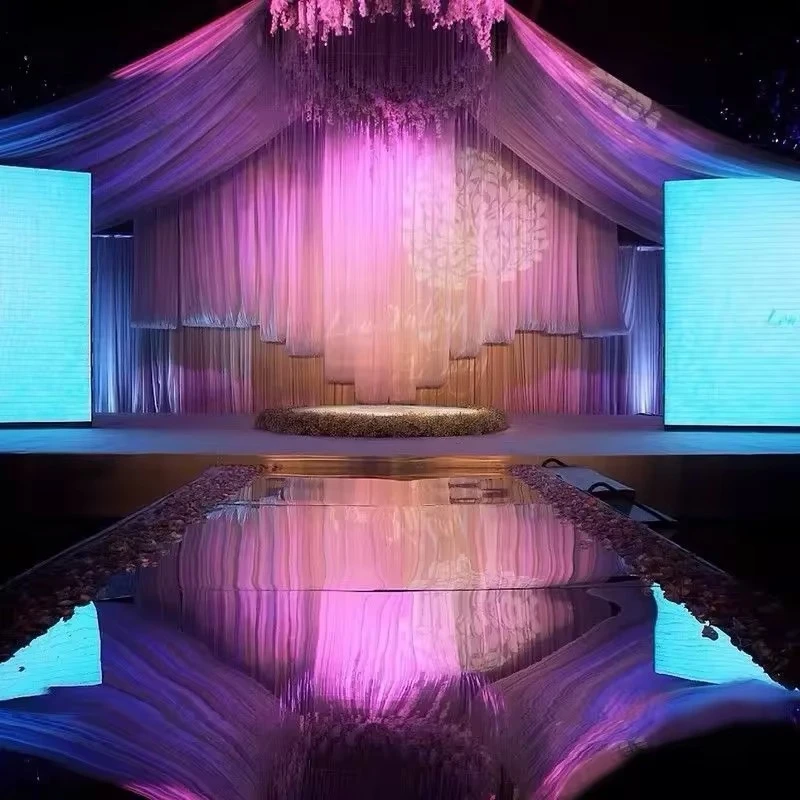 10 Stück Hochzeitsbühnenläufer, Bodenläufer, Spiegelteppich, Hochzeitssaal, weiche silberne Spiegel, Hochzeitsgang-Wanddekoration – Detail 9