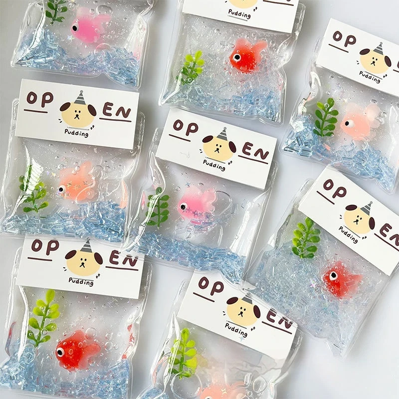 Ultra Soft Squeeze Toy Little Goldfish Stress Relief Bubble Blowing Sensation Slow Rebound Fun Playtime For Kids And Adults