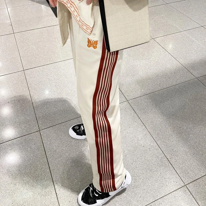 Side Edge Stripe Weaving Spring Trousers Men Woman Outdoor Best Quality Simple Style Embroidery Logo Pants