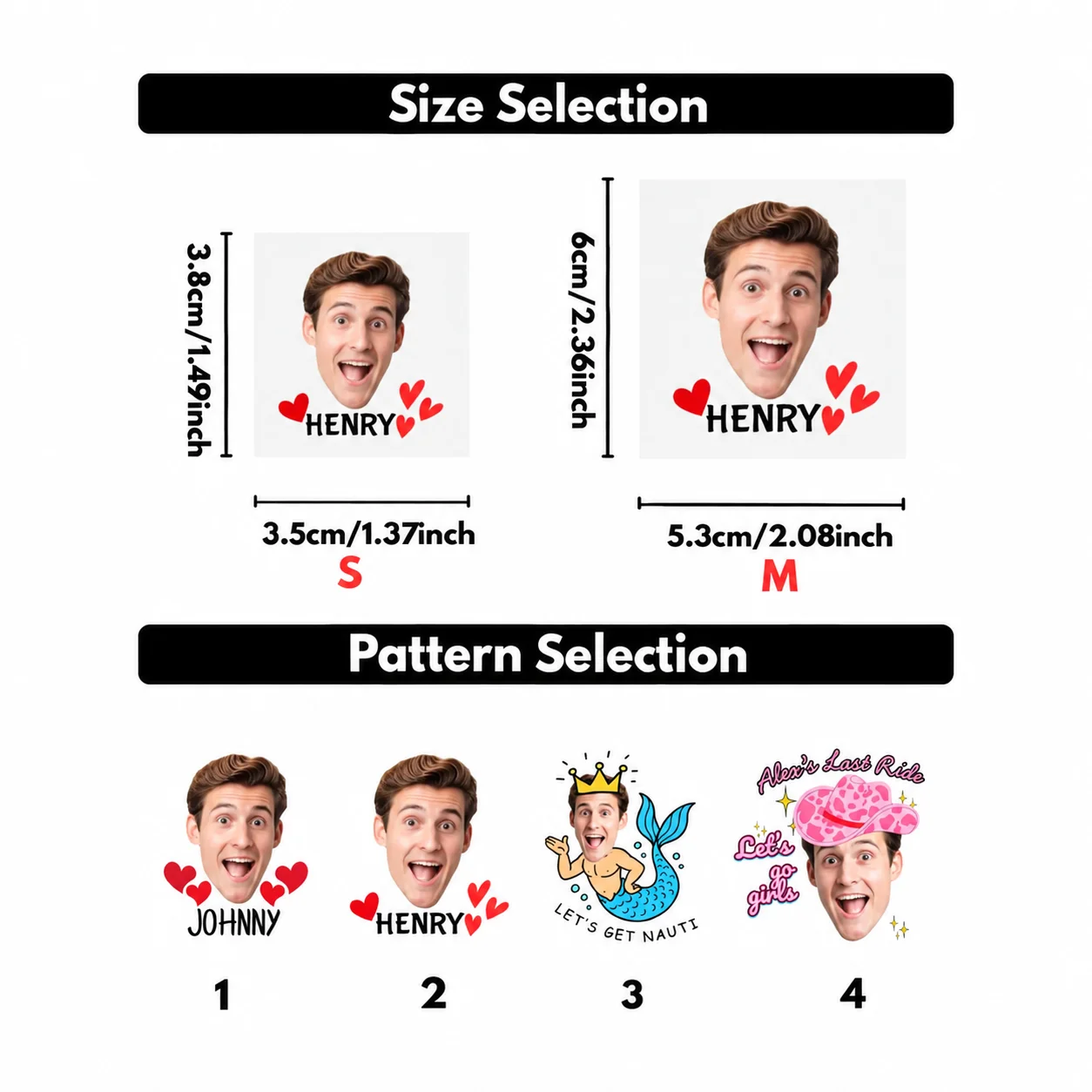 10/30/60/90Pcs – Custom Photo Temporary Tattoos, Personalize With your Own Images Or Text; Perfect For Parties And Gifts