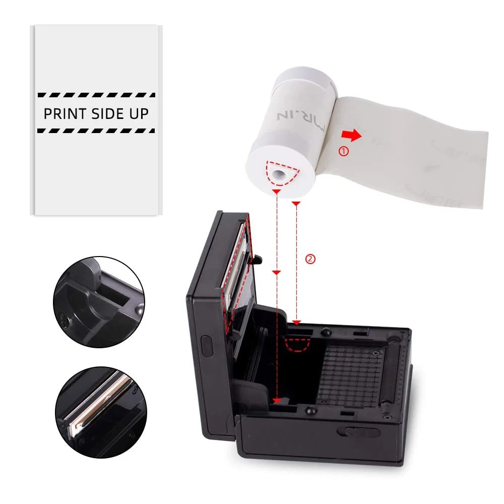 Phoemmo termal fotoğraf yazıcı kağıdı ruloları M02 M02Pro yazıcı yazdırılabilir yapışkan not için yapıştırıcı şeffaf altın kağıtlar