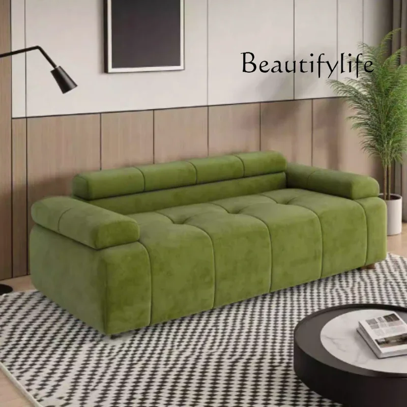 Sofás de Terciopelo Minimalistas para Sala de Estar, Diseño Doble sin Estructura, Sofá Comprimido al Vacío, Muebles Woonkamerbanken