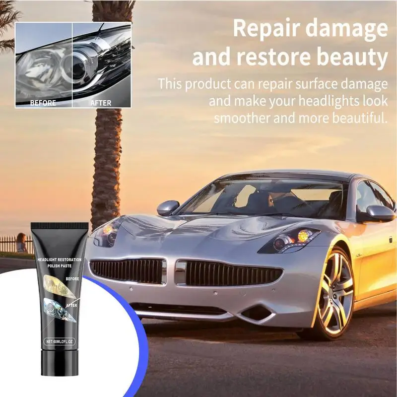 

Headlight Polish Paste Headlight Restoration Polish Paste 60ml Professional Headlight Restore And Protect Paste For Cars Trucks