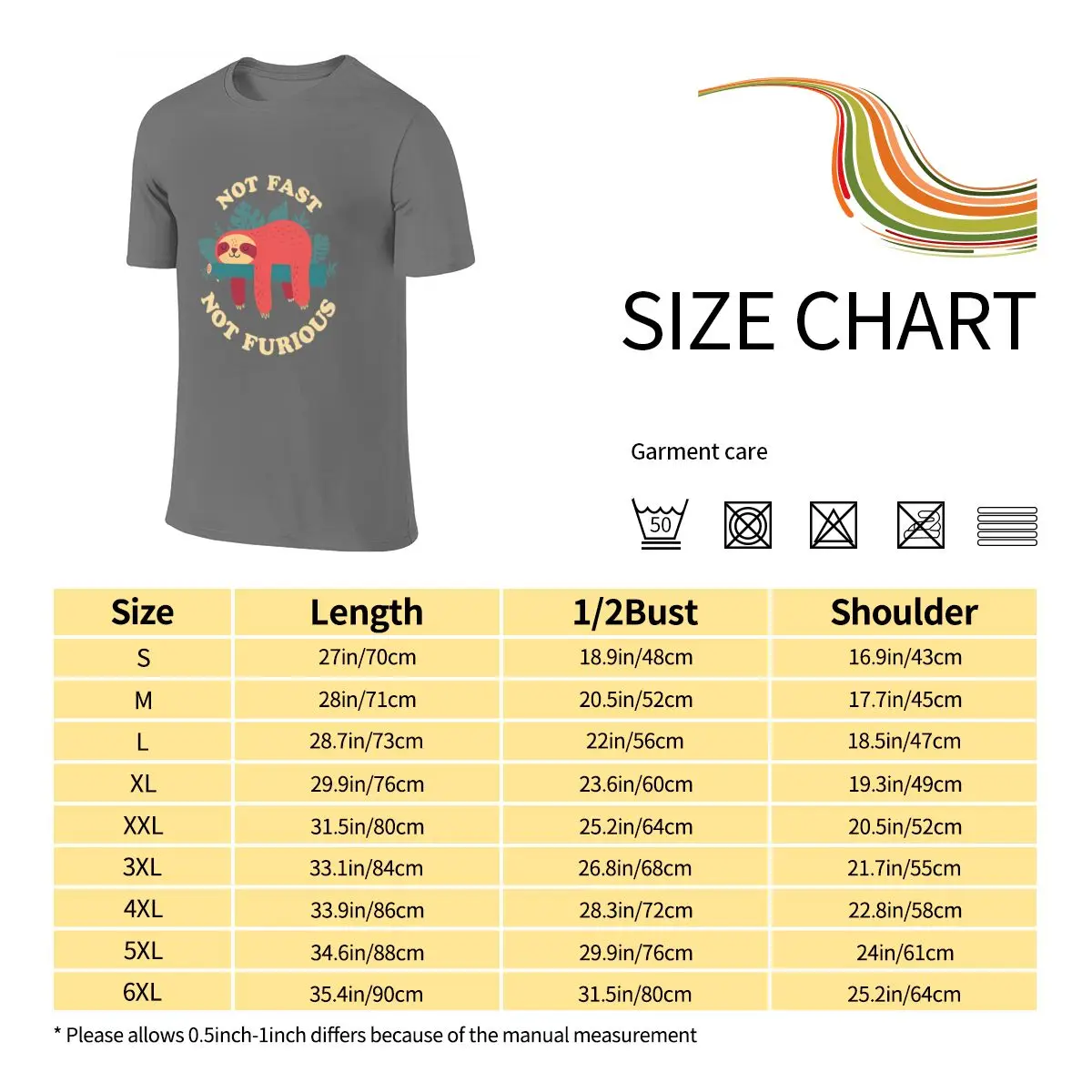 Not Fast Not Furious Short Style Reversible T-shirt Original Niche Heat Transfer T-shirt - view 4