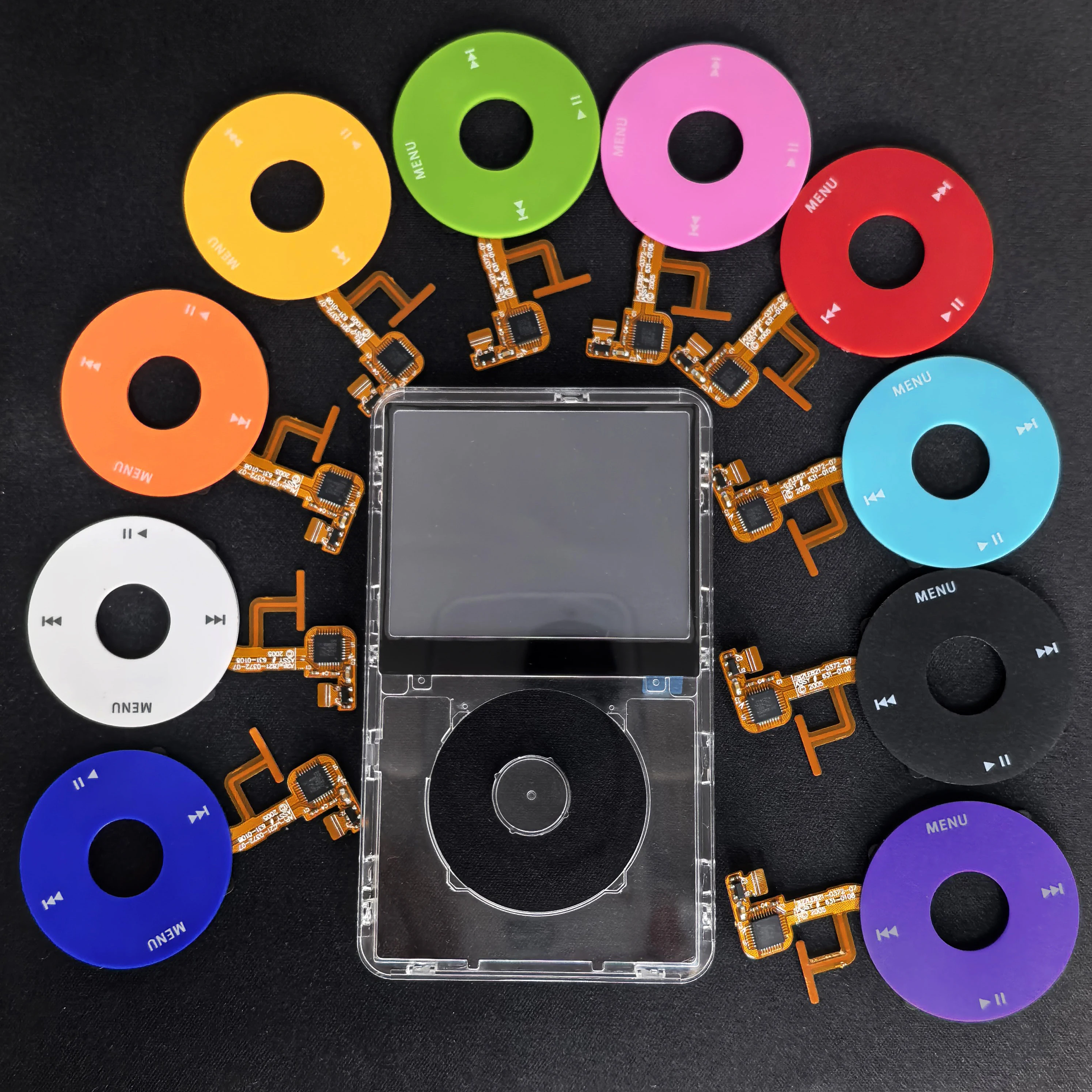 Clear Face Plate Transparent Front Housing Case with Click Wheel Flex Button for iPod Classic 5th Gen 5.5 Video 30GB 60GB 80GB image 2