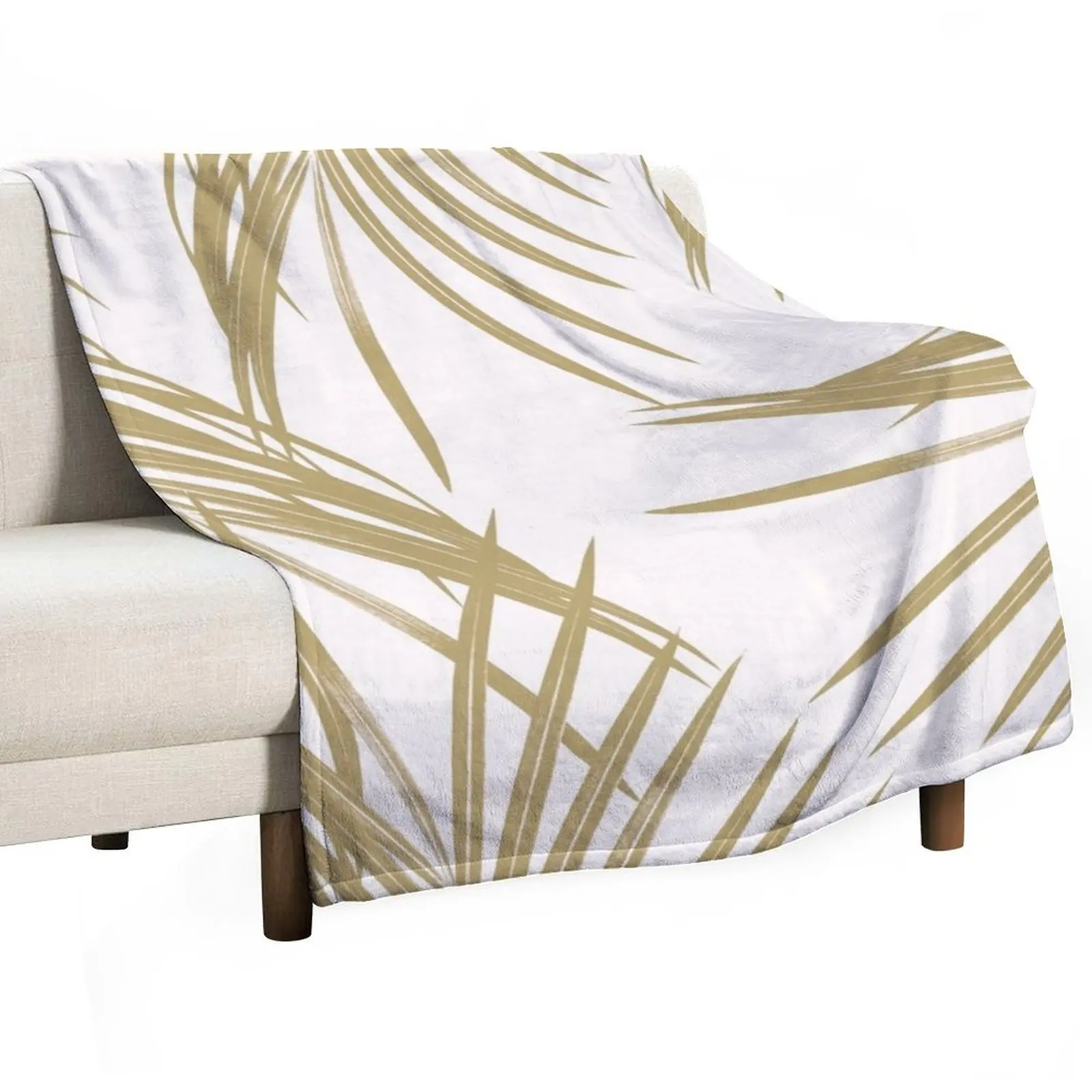 

Gold Palm Leaves Dream #1 #tropical #decor #art Throw Blanket Thin Thermal Blankets