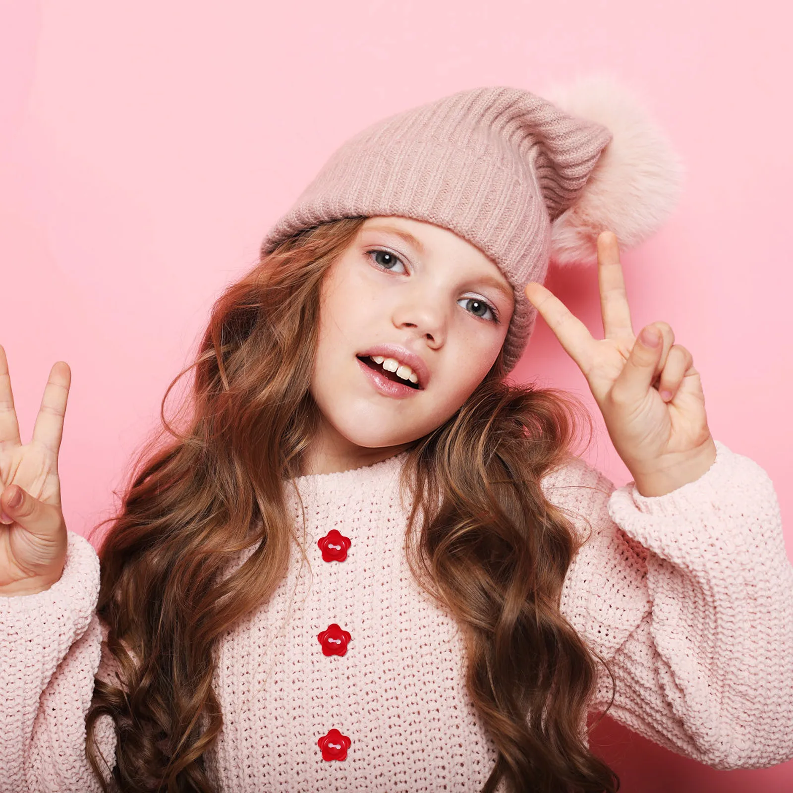 

20Pcs Flower Buttons Resin Floral Decorative Cute Sweater Coat Knitting Scrapbooking Sewing Crafts Floral Buttons for Crafts