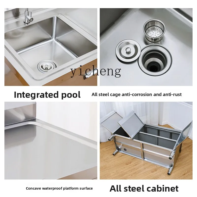 

Custom 304 Stainless Steel Kitchen Sink Basin for Home and Commercial Use, Integrated Flat Surface