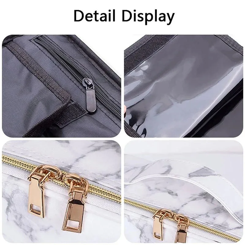 New Makeup Bag for Women Travel Waterproof Oxford Cloth Necessary Beauty Brush Embroidery Tool Storage Cosmetic Case