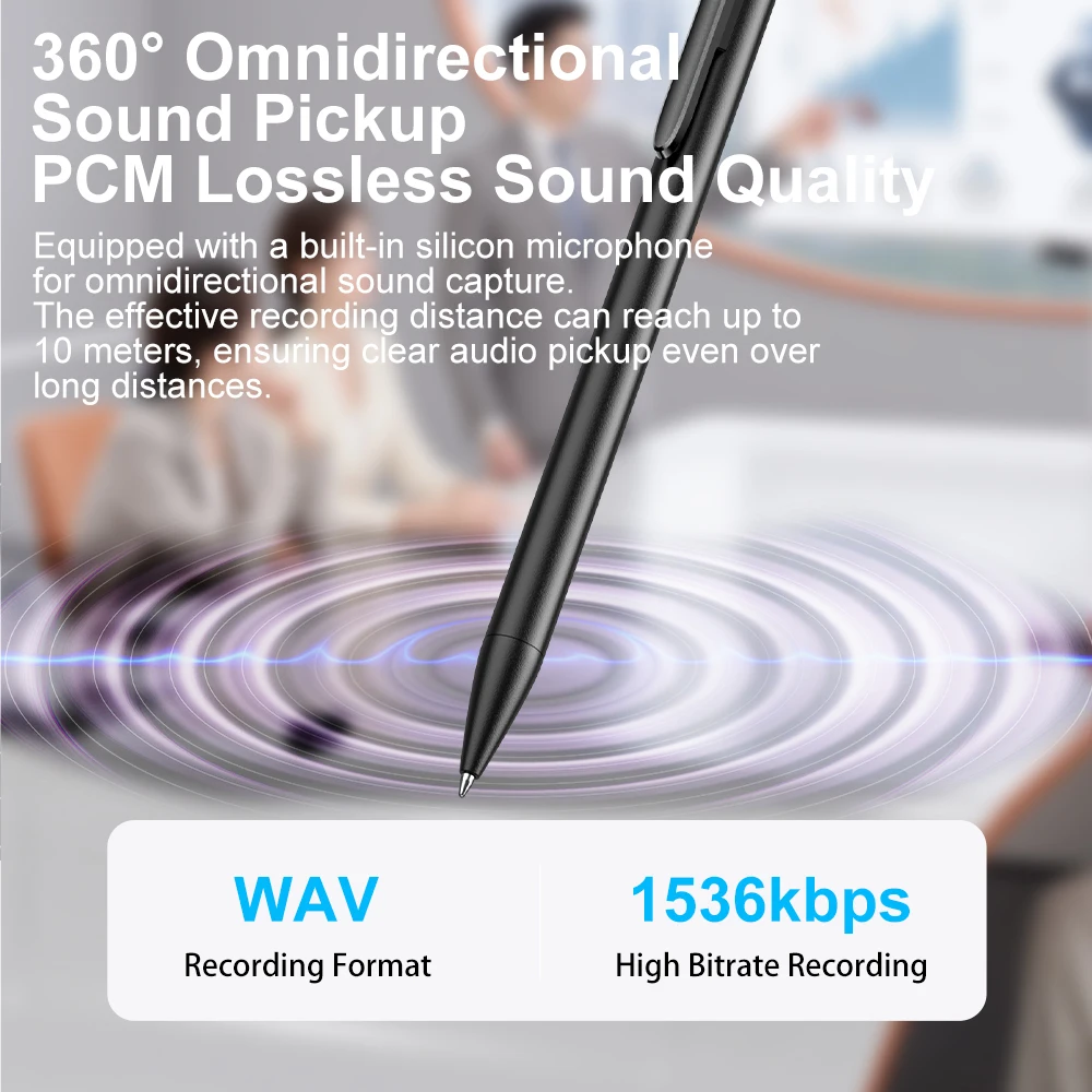 Famue Digital Voice Recorder Professional Activated By Voice MiNi Pen-Style Directly Connects to Phone for File Transfer 64G