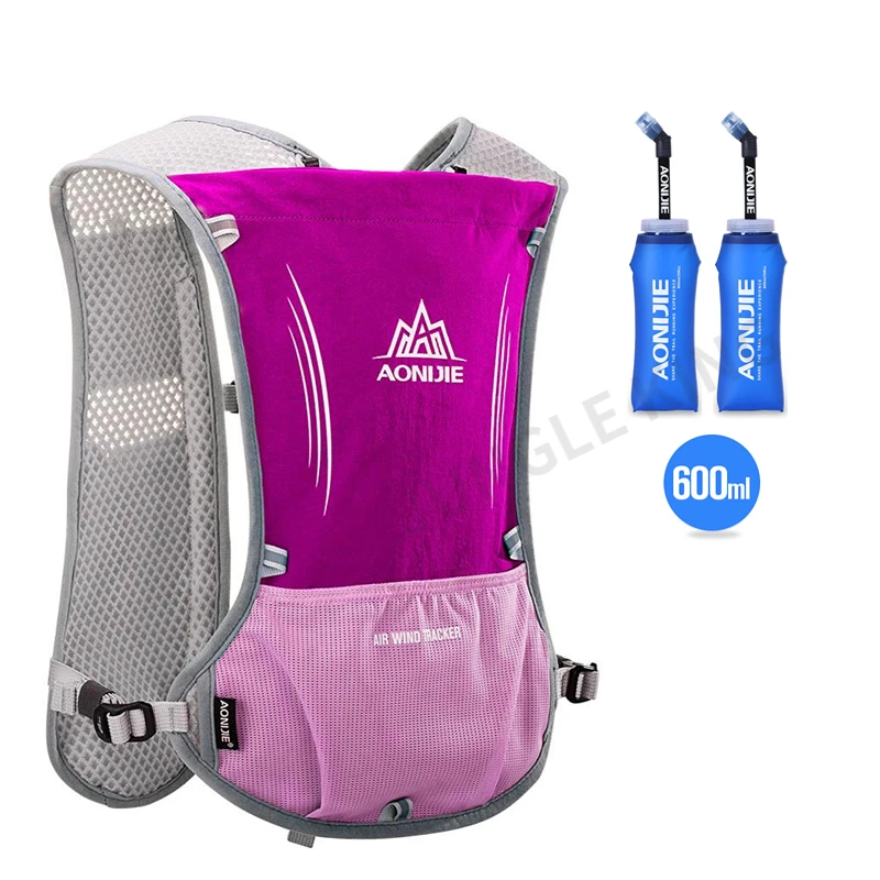 AONIJIE E913S 5L Trink Rucksack Rucksack Tasche Weste für 2L Wasser Blase für Lauf Marathon Rennen Sport 600ML Wasser flaschen