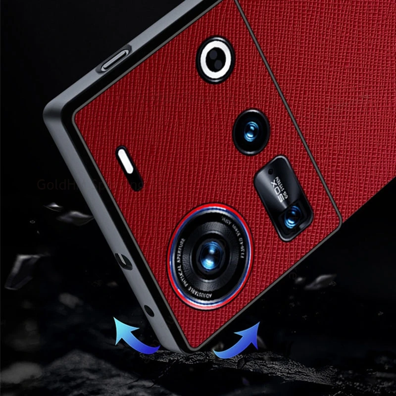 For ZTE nubia Z80 Ultra Cross Leather Phone Protective TPU Case Nubia Z70S Ultra Z60S Pro nubia Z50 Pro Axon 40 Ultra Back Cover view 6
