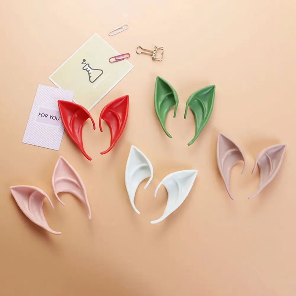 Soft Women Christmas Decor Kids Toys Gift Emulsion Halloween Decoration Latex Elf Ears Cosplay Costume Accessories Angel Ears