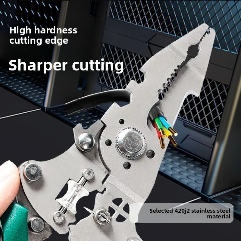 Foldable Wire Cutters Wire Connector Wire Peeler Electrical Repair Hand Tool Sharp Cutting Blade Wires Strip Cut Crimp Tools