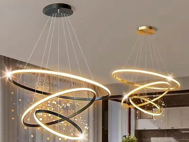 Modern Simple LED Chandelier for Dining Room Living Room Bedroom Main Light Home Improvement Lighting Factory Direct Sales