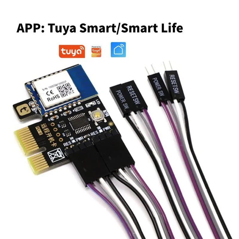 Tuya-A3 WiFi PC Power Switch, Computador Desktop, Remoto, Boot, Startup, Cartão, Teletrabalho, PICE, MINI Card, App, Controle Remoto