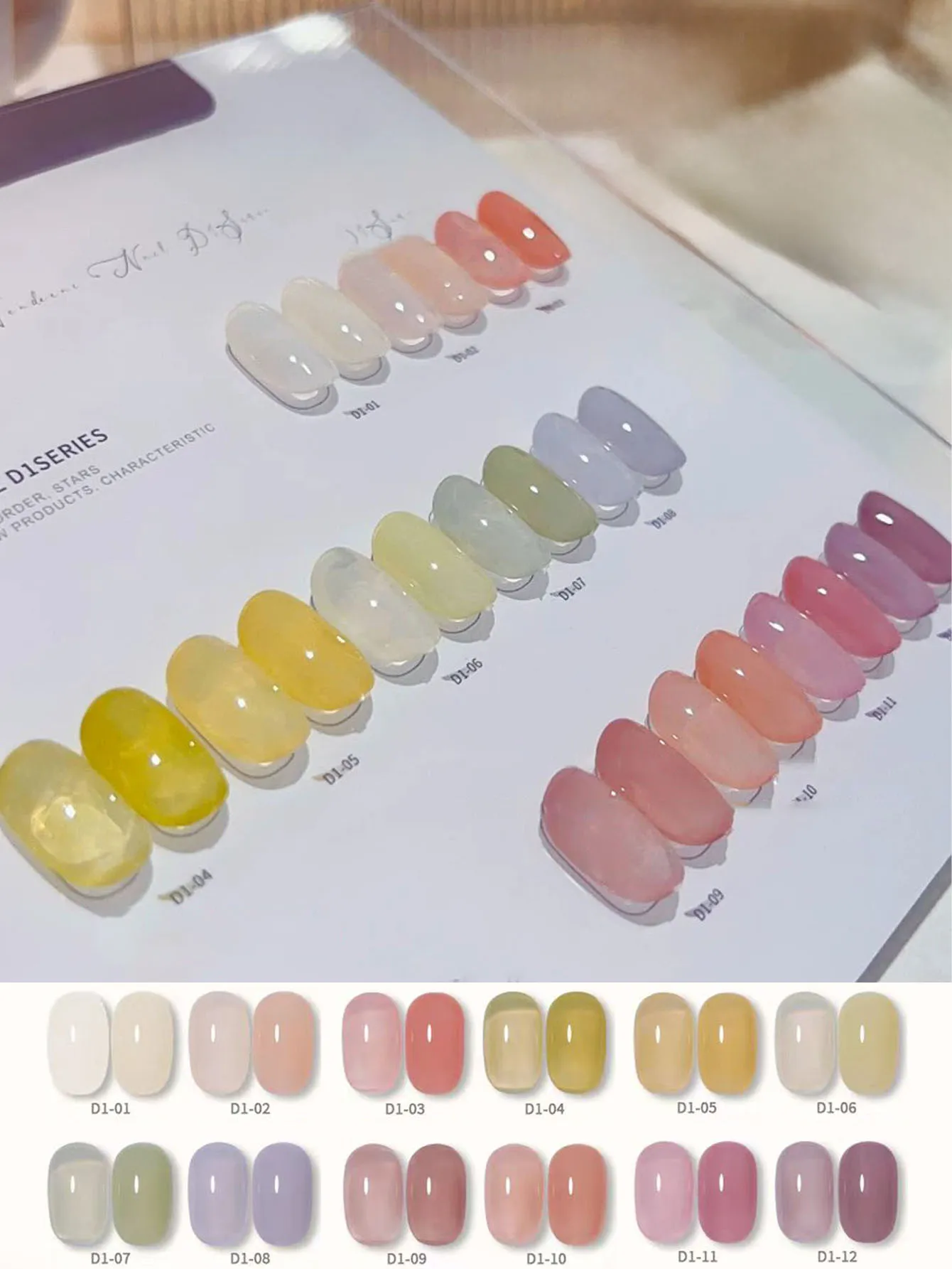 

1/12PCS 2025 Glutinous Ice Gel Polish -Sheer Nude & Skin-Visibly Whitening for Office Ladies Daily Nails (01to12 Nail Supplies)​