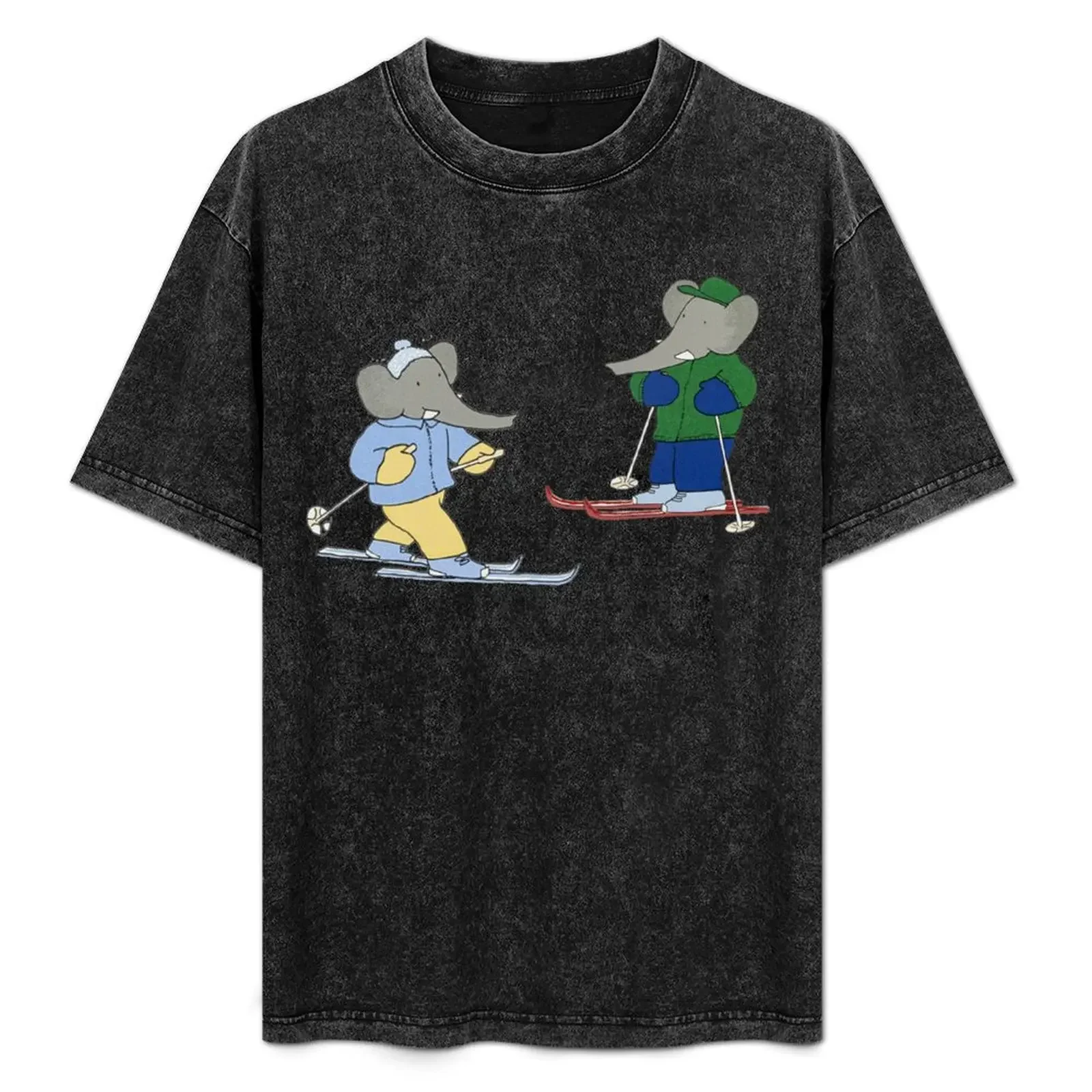 Camiseta Babar y celeste, camiseta divertida, ropa gráfica, ropa hippie, camisas para hombres