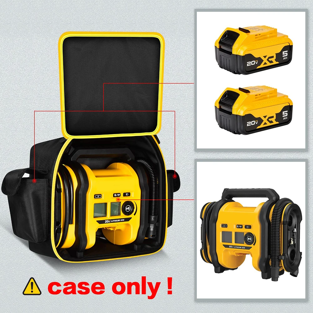 

Сумка-чехол для воздушного компрессора с карманом, дорожная сумка, органайзер для хранения беспроводных инструментов для насоса для накачивания шин Dewalt 20V MAX DCC020IB