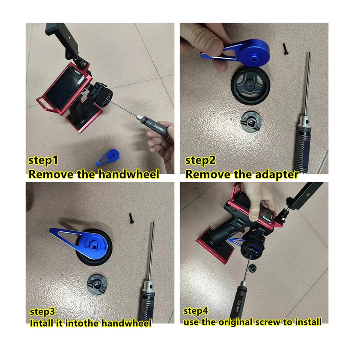 A14M Pemicu Roda Kemudi Pemancar Adaptor Kontrol Satu Tangan untuk Pengendali Mobil Perayap RC NB4/Noble Lite/Pro A