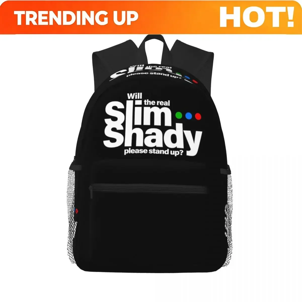 Custom Bag Hello My Name Is Slim Shady Eminem Student Backpack School Bag Hiking Travel Daypack For Men Women Fashion Bookbag Sh
