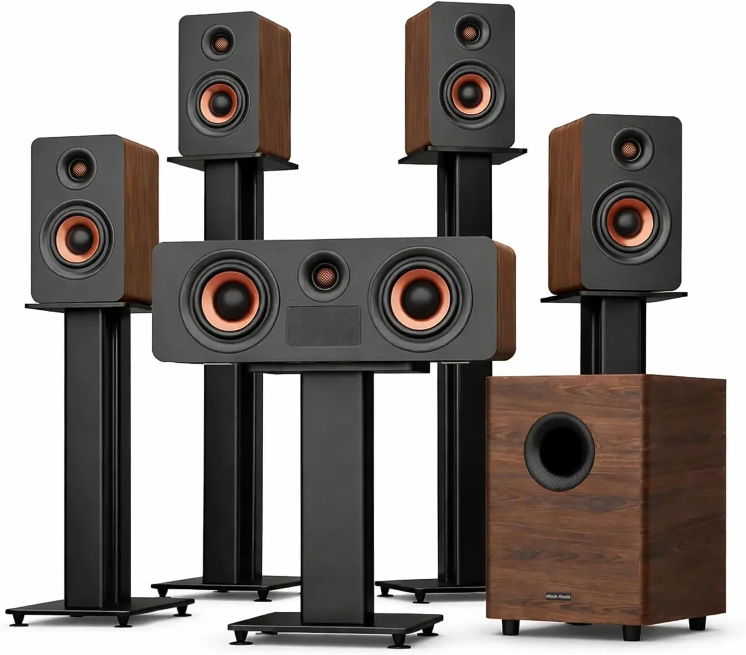 True 5.1.4 Hi-Fi Surround Sound System with Dolby Atmos, 900W Home Theater Sound Bar for Smart TV, Center Channel Speaker with 4