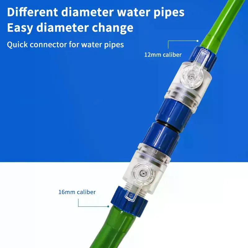 Aquarium Filter Water Valve Hose 12mm/16mm/20mm Single/Double Tap Quick Release Connector Fish Tank Filter Replace Accessories
