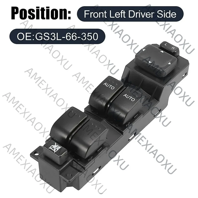 

AMEXIAOXU Power Window Master Control Switch Fit For 2007-2012 Mazda CX7 Front Left Drivers Side Replacement Part GS3L-66-350