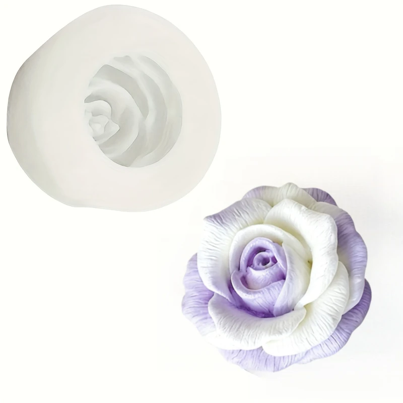 1 Stück 3D-Silikonform mit elegantem Rosenmuster – wiederverwendbare, flexible Form für Kerzen, Kunstharz, handgemachte Seifen und Tonarbeiten, zartes Blütenblatt-Design, Heimdekoration, Geschenk zum Valentinstag, Blumenformen, besonderes Geschenk für Bastelfreunde. – Detail 39