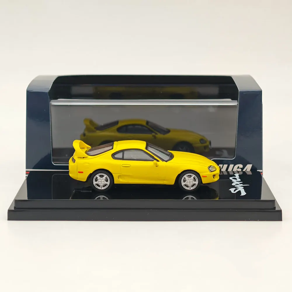 

Hobby Japan 1:64 For SUPRA RZ JZA80 with Active Spoiler Parts Yellow HJ642042Y Diecast Models Car Collection Auto Toys Gift