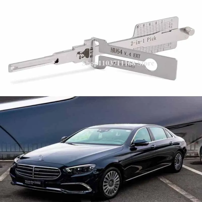 

HU64 V.4 EXT Lishi Tools Model Lishi 2-in-1 Locksmith for Automotive Locks - Mercede/s-Ben/z Maybac/h Professional Manual Tools