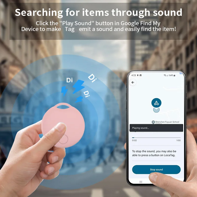 1/4 Pack New Air Tracker For Android Find My(Find Hub) Locator Keys Pets Cars Bags Finder for Samsung MI & Other Android Phones