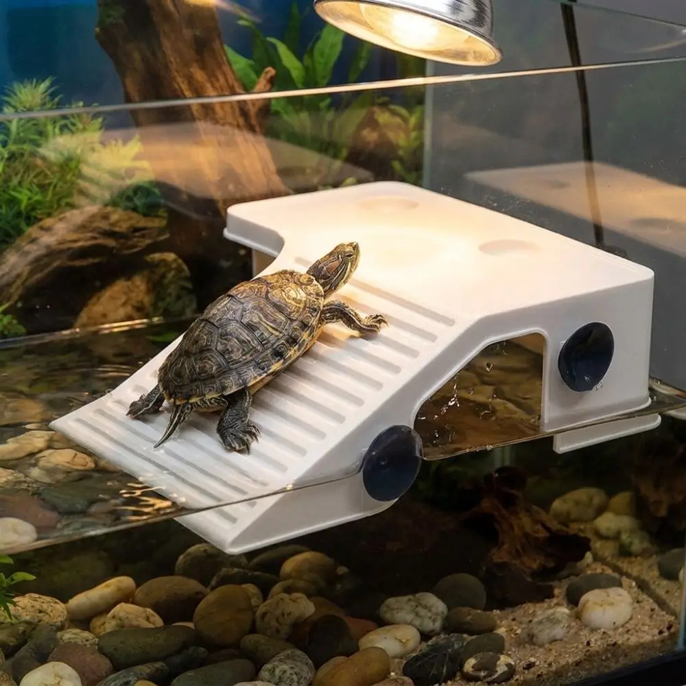 Multi-functional Non-Slip Turtle Floating Platform Suction Cup Stable Basking Platform Plastic Turtle Climbing Slope Pet Habitat