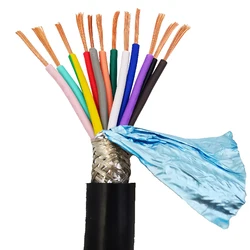 Shielded cable UL2464 18AWG 2 3 4 5 6 7 8 core 26 24 22 20AWG 10-24 core shielded wire Pure copper RVVP control wire signal wire