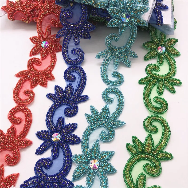 

5 ярдов, сшитая вручную стразами, AB цветное украшение с бриллиантами, украшение для свадебного платья, аксессуары для танцевального платья невесты