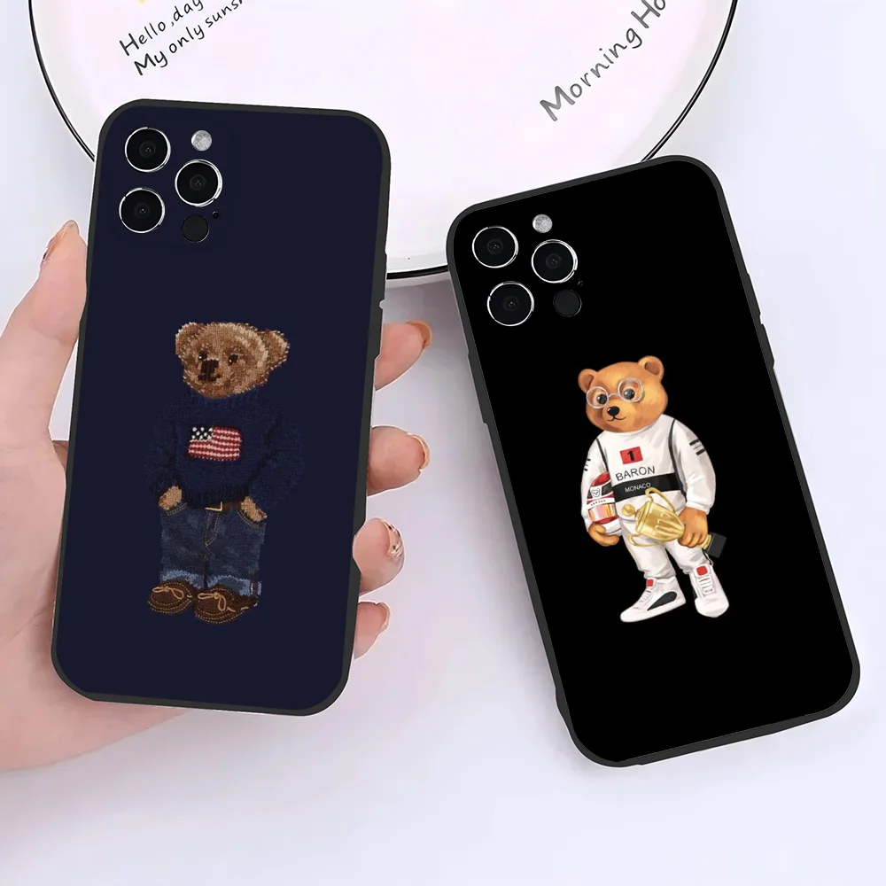 Baron F-Filou Bear Fashion Phone Case Silicone Soft For IPhone 16 15 14 13 12 11 Plus Pro Max Plus