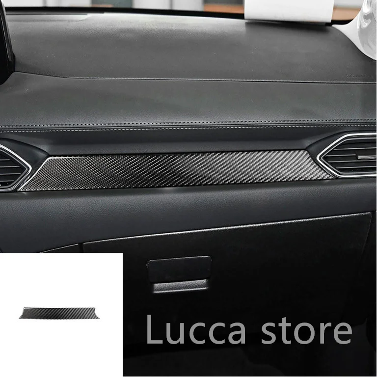 Carbon Fiber For Mazda CX-5 CX5 KF 2017-2022 Knob Gear Shift Box Cover Moulding Trim Decoration Frame Interior Car Accessories