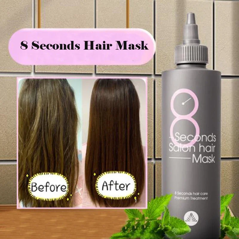 Korean 8 Seconds Salon Hair Mask Hair Restoration Premium Treatments Keratin Repairing Supple Hydration Hair Care Mask 200ml