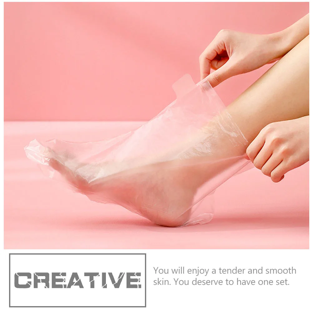 100 قطعة أغطية فيلم القدم قسط المتاح مقاوم للماء ترطيب حماة الأحذية للعناية بالبشرة الجافة المتشققة علاج باديكير #1