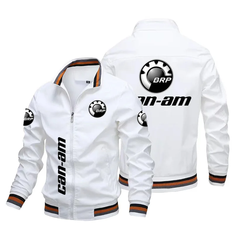 2024 New Men\'s Jackets Brp Can-am Logo Print Zipper Jacket Hip-hop High Street Baseball Men Windcheater Motorcycle