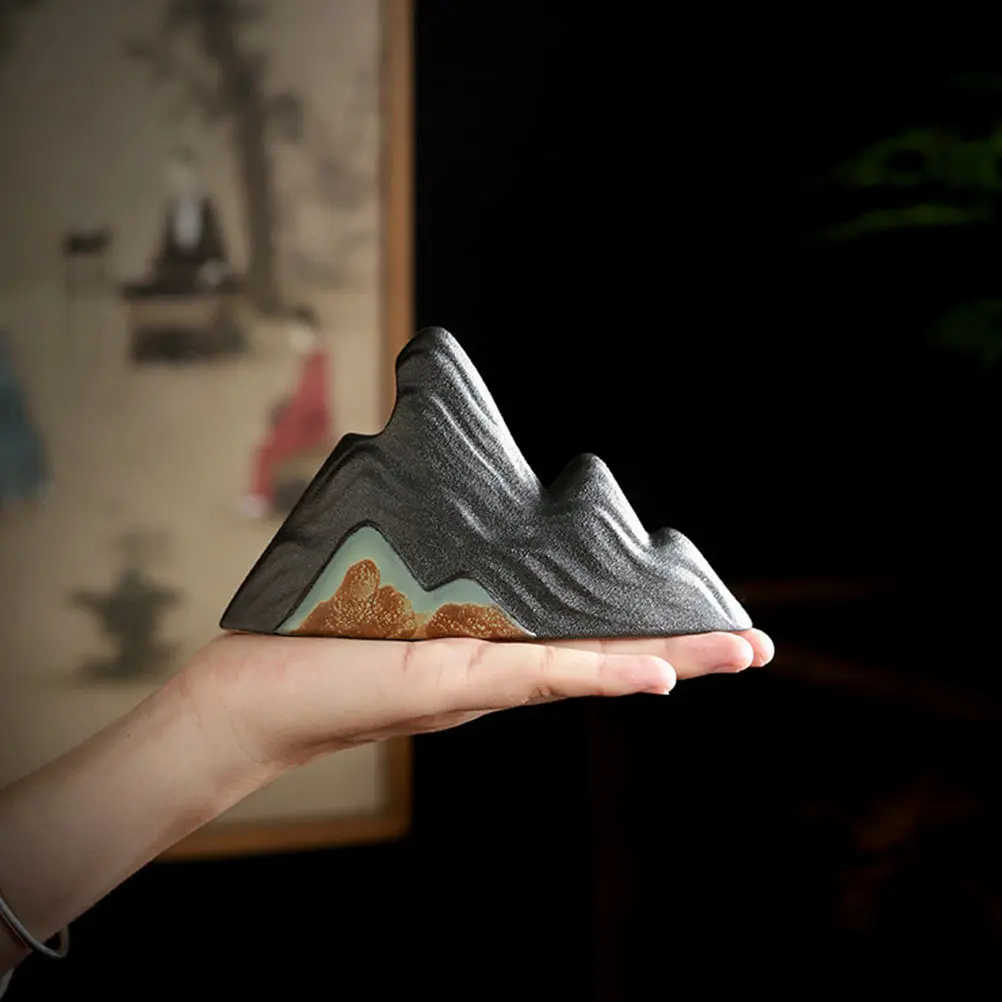 

Creative Ceramic Vase Mini Mountain Shaped Desktop Craft Flower Container Decorative Vase Home Tabletop Ornament