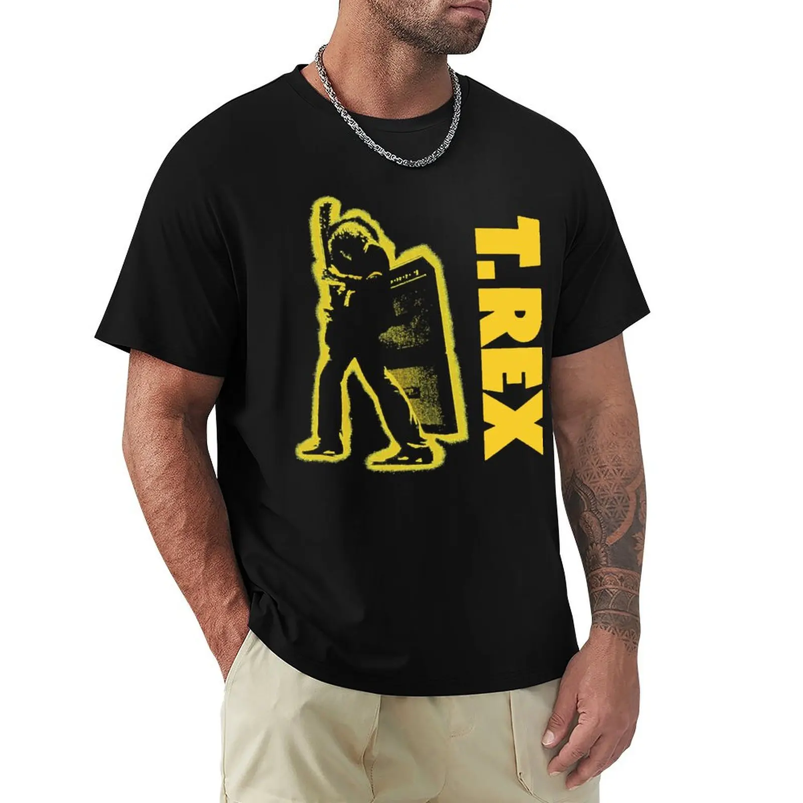 

T-Rex Band T-Shirt gifts for boyfriend plus size tops plain white t shirts men