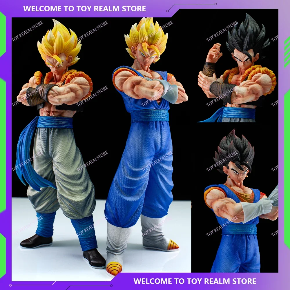 Dragon Ball Z Anime Figure Gogeta Vegetto Figures with Two Heads GK Statue Action Figure Collectible Model Ornament Toys Gifts