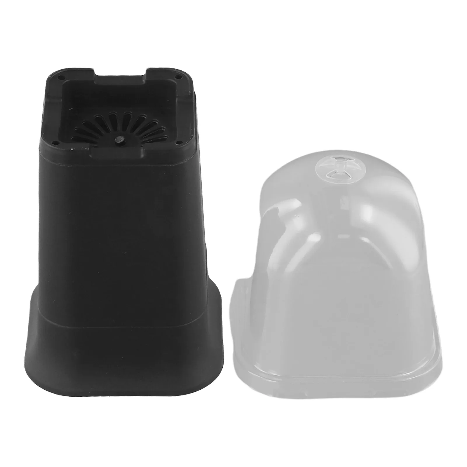 Nursery Plant Pot With Transparent Cover Plastic Sturdy And Waterproof Versatile Black/White Breathable And Draining