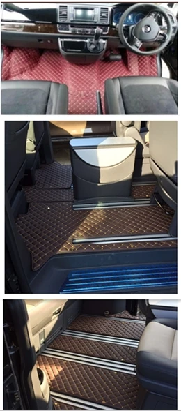 

Custom full set car floor mats for Right hand drive Volkswagen Multivan T6 2025 -2016 6 7 seats waterproof carpets