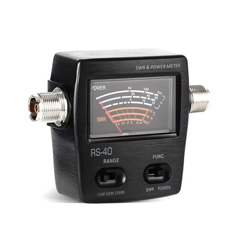 

24-Hour Delivery RS40 SWR Power Meter VHF UHF 15W 60W 200W Band UV-Band Dual-Segment SWR Meter For Walkie Talkie