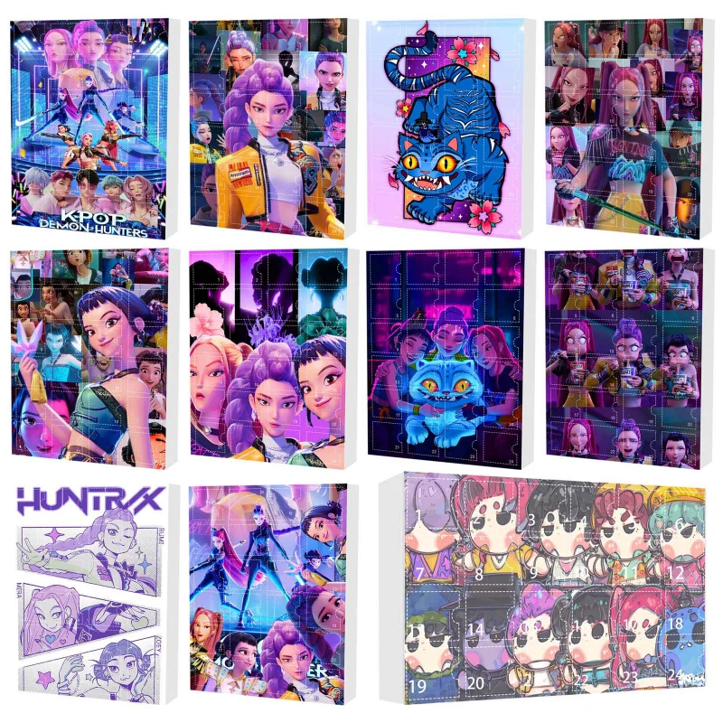 

Christmas Advent Calendar 24 Days KPOP Witch Hunters Christmas Advent Calendar Blind Box Backpack Acrylic Pendant Keychain Ornam