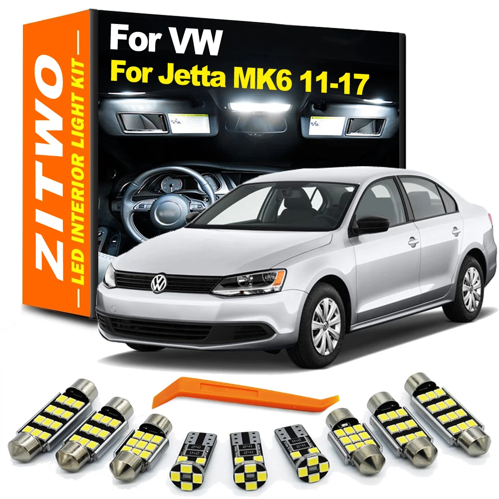 

13Pcs Car LED Bulb Interior Reading Light Kit For VW Volkswagen Jetta MK6 6 VI 2011 2012 2013 2014 2015 2016 2017 Canbus