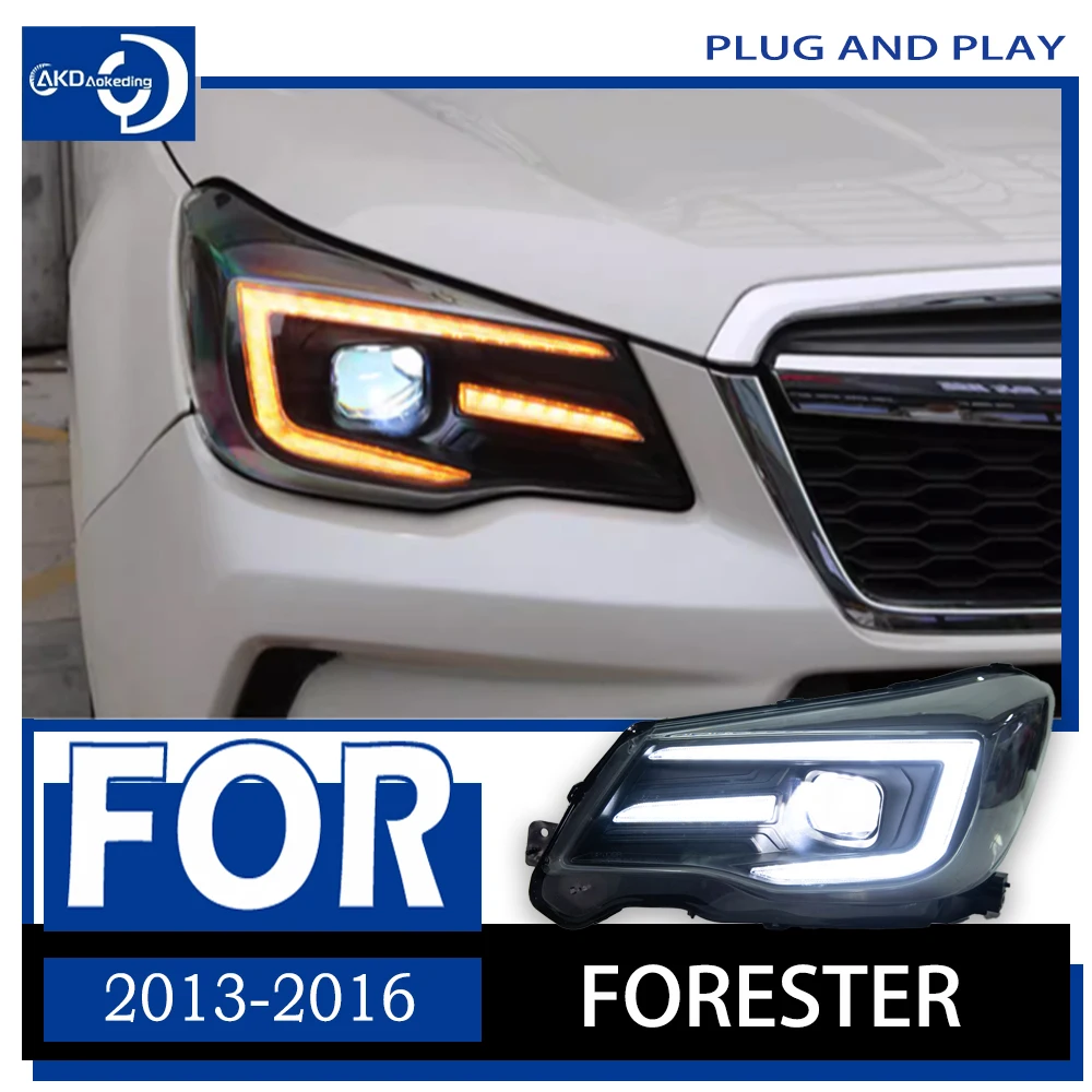 

AKD Cars Styling Headlight For Subaru Forester Headlights 2013-2016 New LED Headlight Angel Eye DRL Hid Bi Xenon Auto level