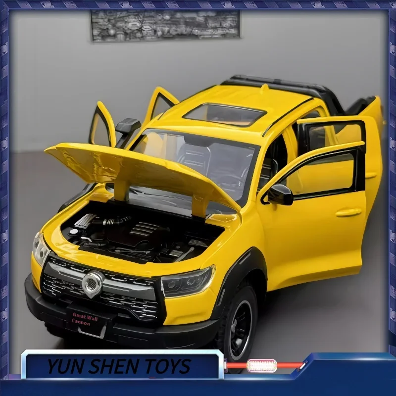 

Xcartoys 1:24 модель автомобиля из сплава с высокой имитацией Great Wall Cannon Mountain And Sea Cannon Performance Edition-золотая броня игрушка в подарок